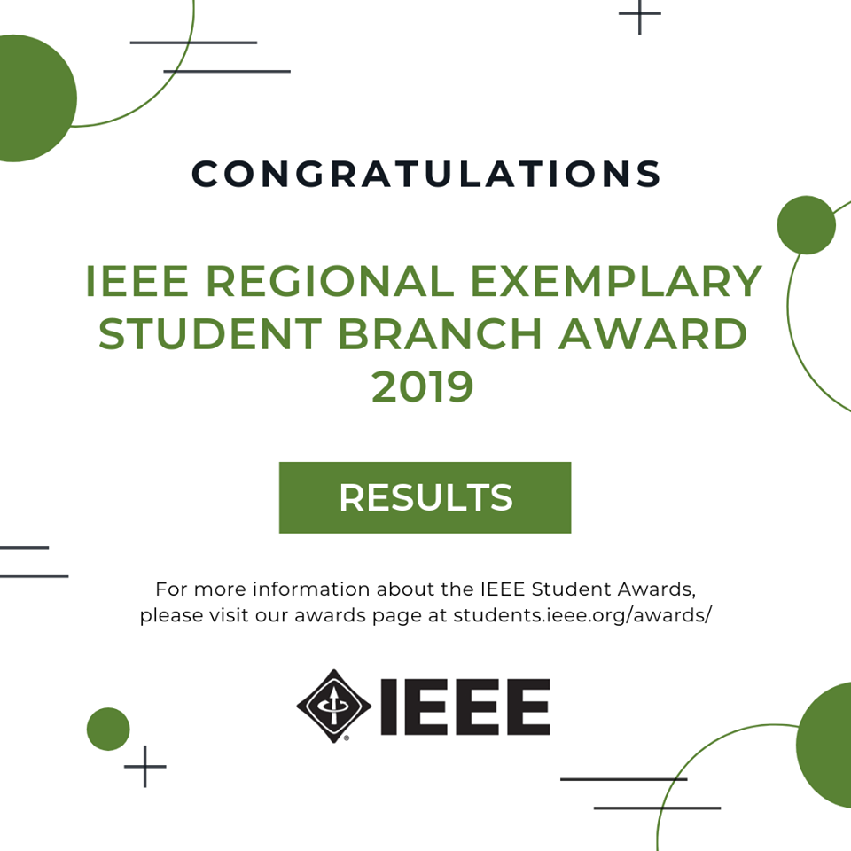 Read more about the article IEEE Exemplary Student Branch Award Winners